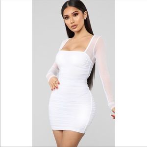 Fashion Nova Oh So Fresh Mini Dress White